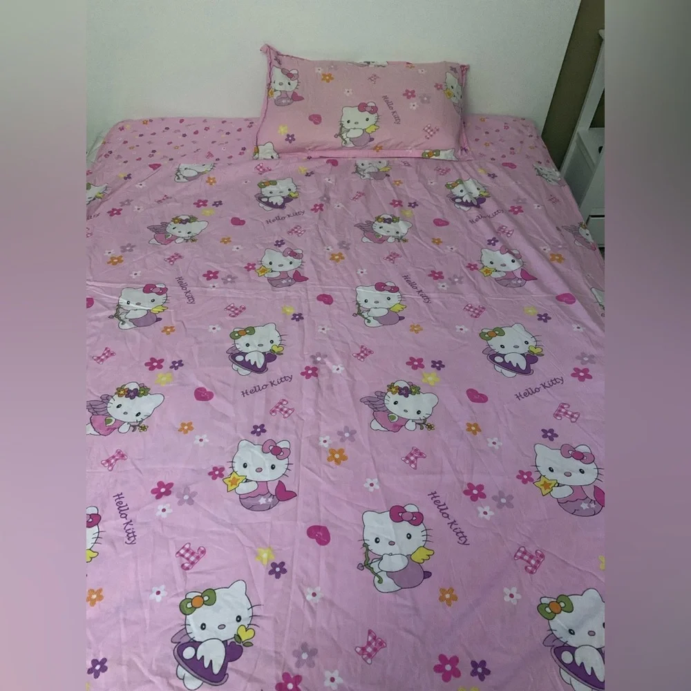 Hello Kitty Mermaid Comforter cover & Pillow Case Bundle